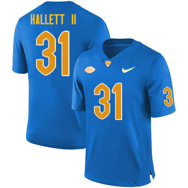 Men #31 Erick Hallett II Pitt Panthers College Football Jerseys Sale-Royal